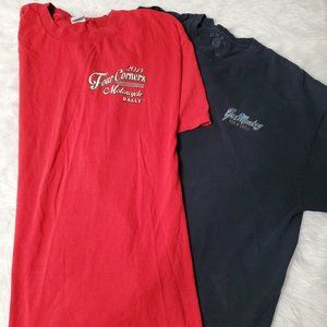 Vintage Texas & Four Corners Red & Black Biker Tees, 2XL